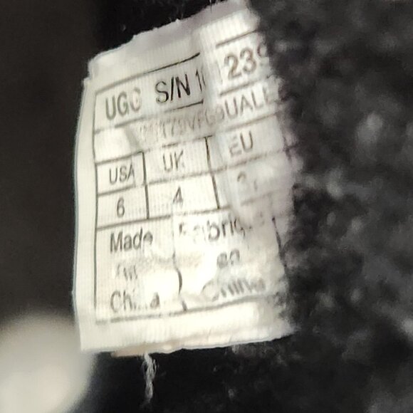 Ugg Boots Black Quilted Furry size 6 - Picture 4 of 5